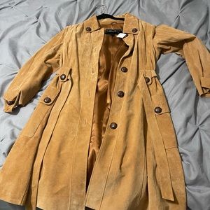 Tan trench coat